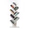 Basicwise Wooden 9-Shelf Tree Magazine CD Storage Bookcase, White QI003457.WT - alternate 4